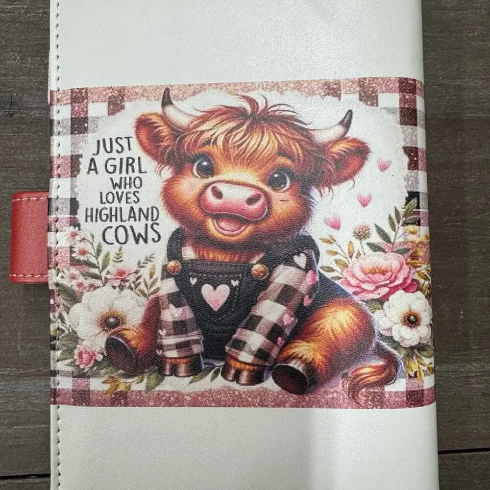 Highland Cow A6 6 Ring Binder & Paper